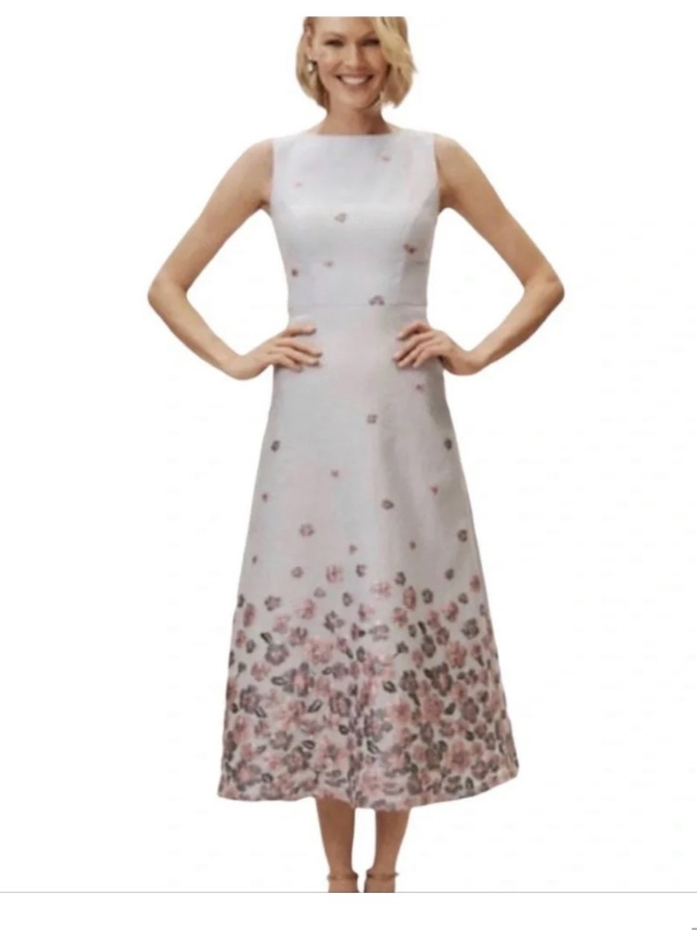 BHLDN x Anthropologie Guilie Floral Midi Dress Sz 2 NWT